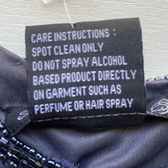 Pisarro Nights NWT Beaded Cap Sleeve Cocktail Dress Slate Purple Lined Size 2 - Picture 12 of 16